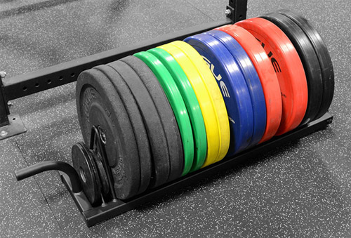 Horizontal Weight Plate Storage With Wheels