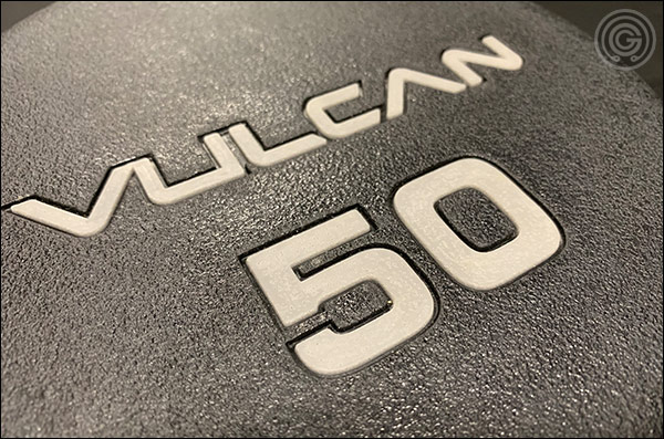 Vulcan Prime Urethane Dumbbells - Branding and Lettering