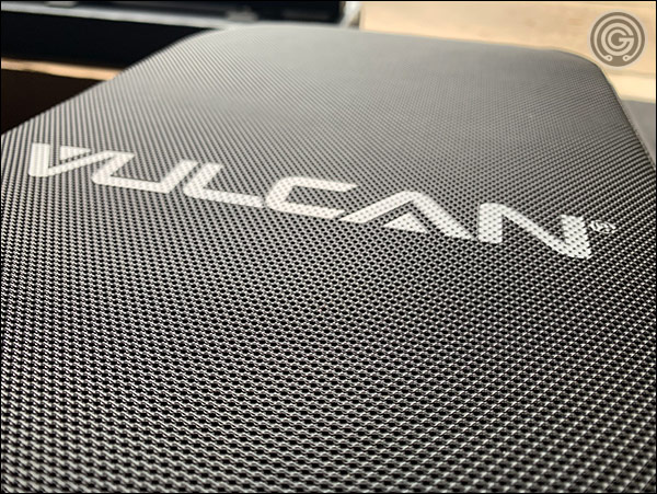 A textured, grippy vinyl is used on both the seat and the back pad of the Vulcan Prime